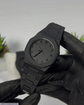 Black Arabic Aura Watch For Men – Elegant Design, Arabic Numerals, Premium Quartz